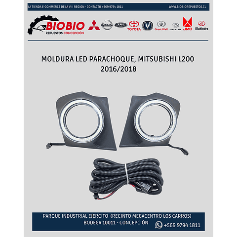 MOLDURA LED PARACHOQUE MITSUBISHI L200 2016/2018