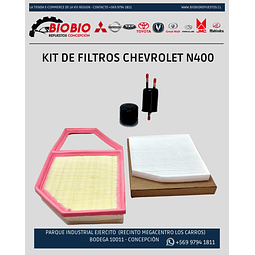 Kit de Filtros Chevrolet N400 (Aire/Polen/Aceite/Bencina)