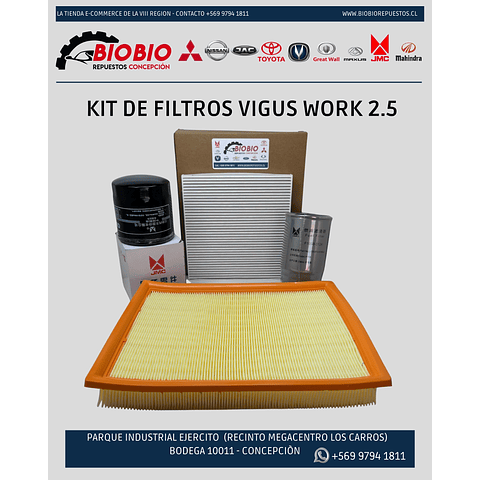 KIT DE FILTROS JMC VIGUS WORK 2.5 - 2019 AL 2024