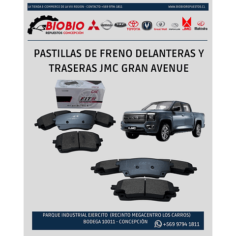PASTILLAS DE FRENO JMC GRAN AVENUE DELANTERAS Y TRASERAS