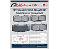 PASTILLAS DE FRENO DELANTERAS TOYOTA HILUX (KUN/VIGO)