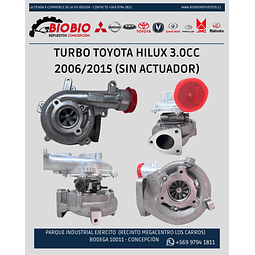 TURBO TOYOTA HILUX 3.0CC 2006/2015 (SIN ACTUADOR)