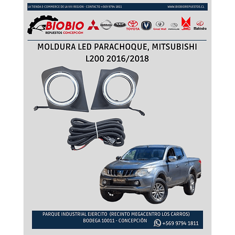 MOLDURA LED PARACHOQUE MITSUBISHI L200 2016/2018