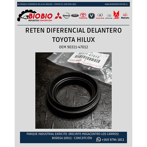 Reten Diferencial Delantero Toyota Hilux 90311-47012