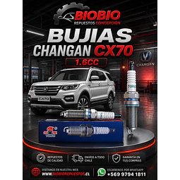 JUEGO DE BUJIAS CHANGAN CX70 1.6 (ENVIO GRATIS)