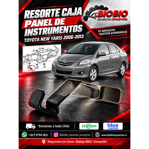 Resorte Caja, Panel De Instrumentos Toyota New Yaris