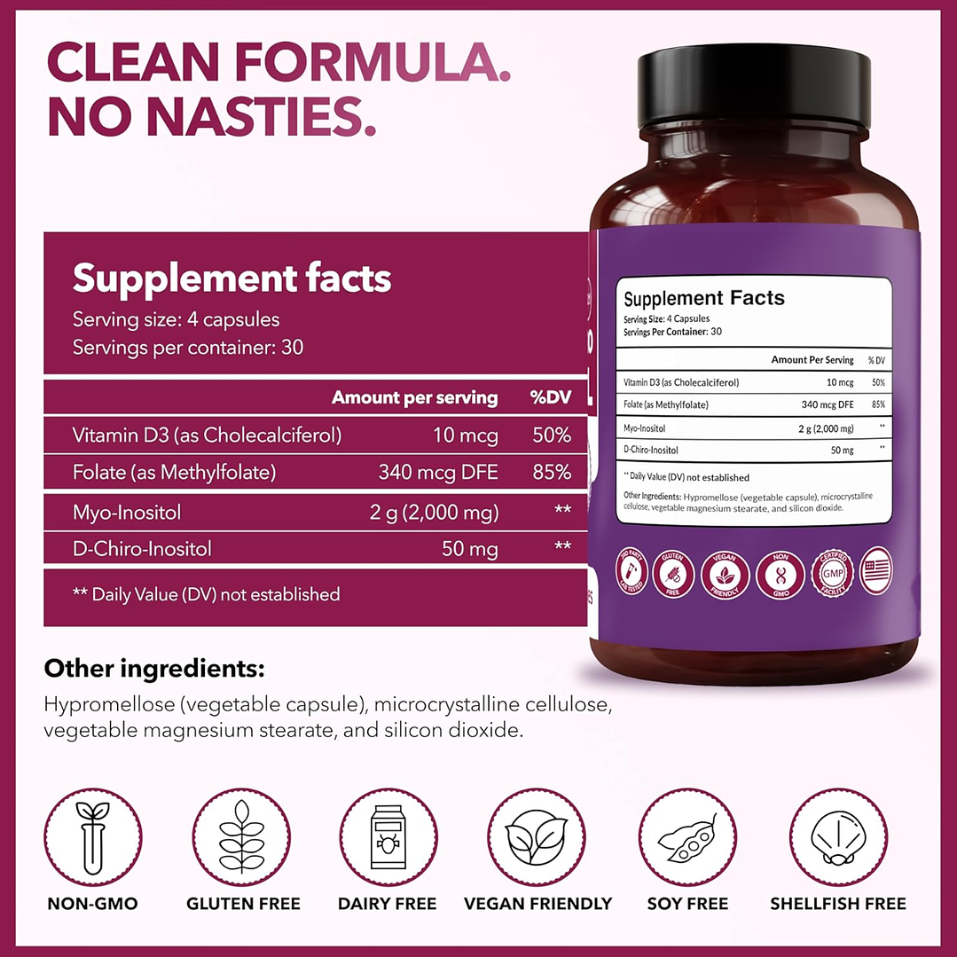 Myoinositol + D - chiro con D3 y metilfolato 2