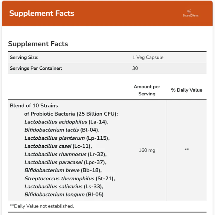 Probiotico -10™ 25 Billion  4
