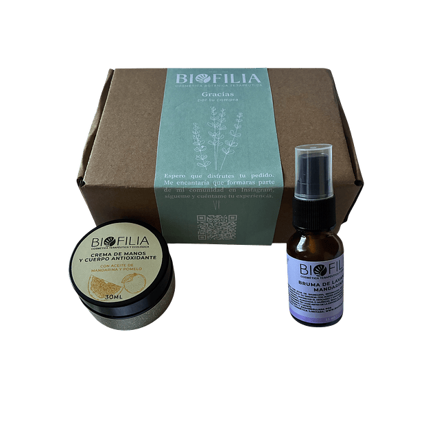 Pack Aromaterapia Cuerpo y Mente con Mandarina, Pomelo y Lavanda