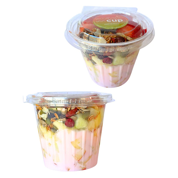 VASO DE FRUTA, GRANOLA Y YOGURTH