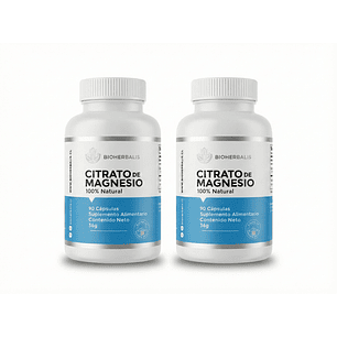 Pack X2 Citrato De Magnesio 400mg | Alta Absorción Y Puro