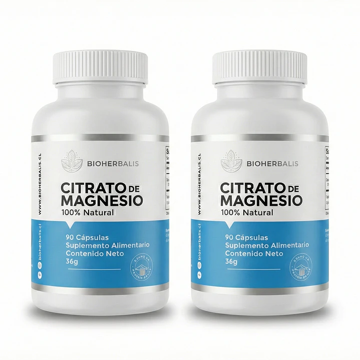 Pack X2 Citrato De Magnesio 400mg | Alta Absorción Y Puro 1