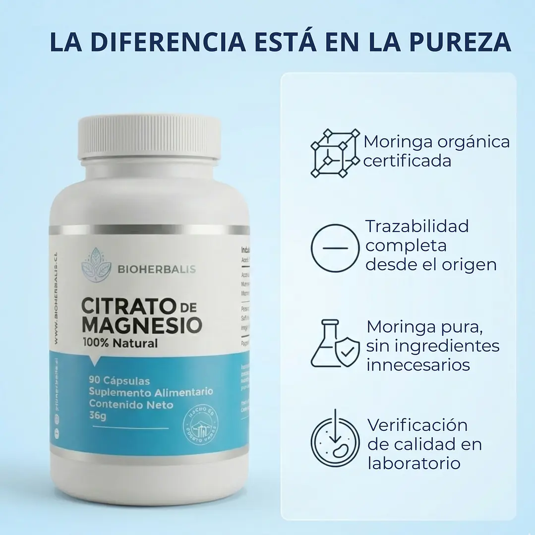 Pack X2 Citrato De Magnesio 400mg | Alta Absorción Y Puro 5