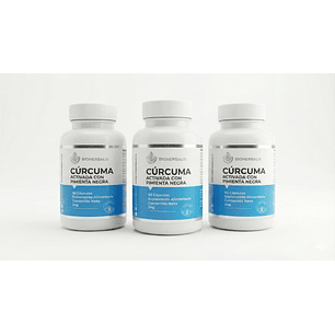 Pack X3 Cúrcuma Pimienta 180 Cápsulas