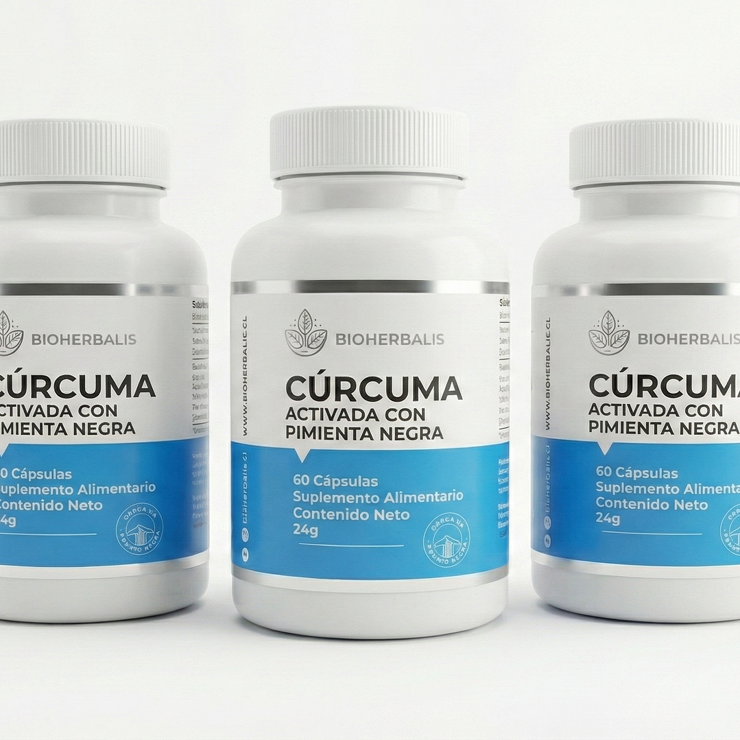 Pack X3 Cúrcuma Pimienta 180 Cápsulas 1