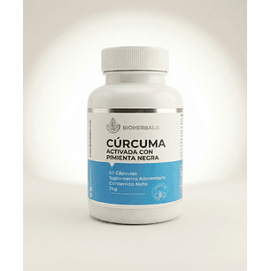 Cápsulas de Cúrcuma Pimienta 400mg  Alivio Natural Para Articulaciones