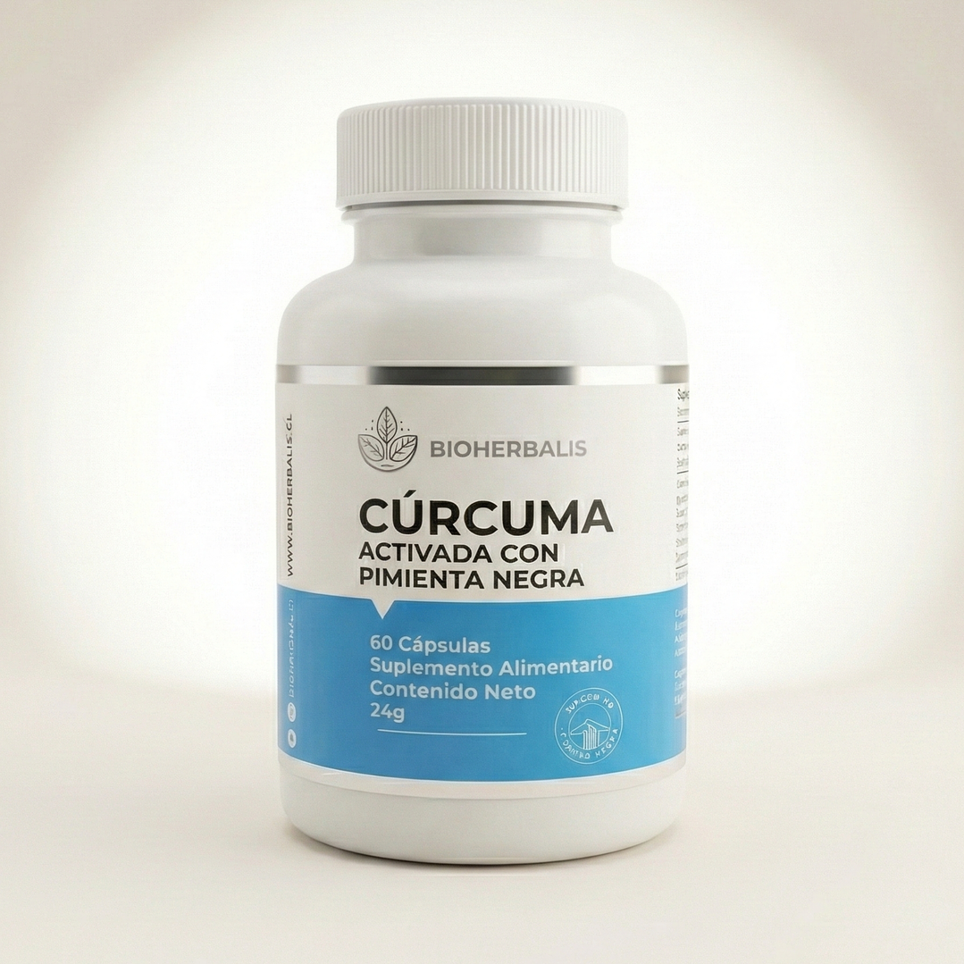 Cápsulas de Cúrcuma Pimienta 400mg  Alivio Natural Para Articulaciones 1