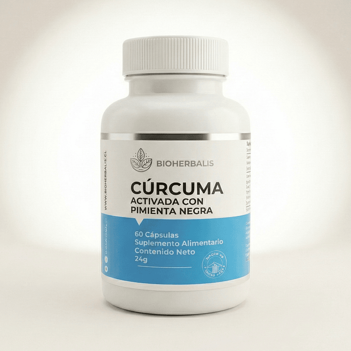 Cápsulas de Cúrcuma Pimienta 400mg  Alivio Natural Para Articulaciones 1