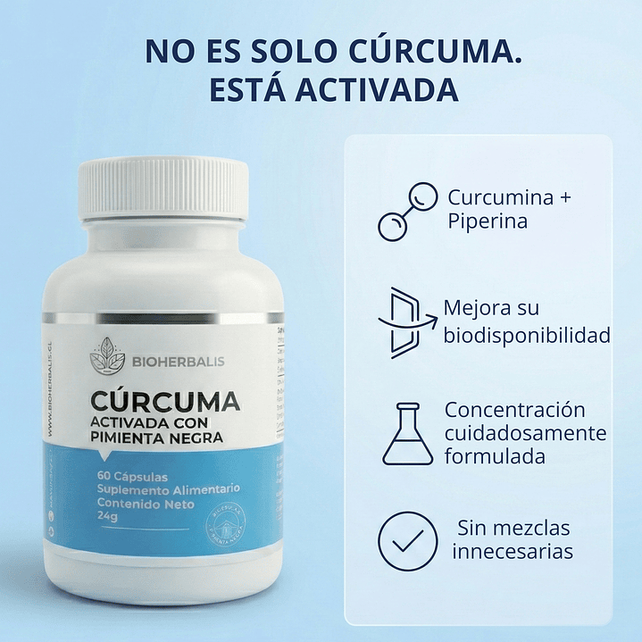 Cápsulas de Cúrcuma Pimienta 400mg  Alivio Natural Para Articulaciones 4