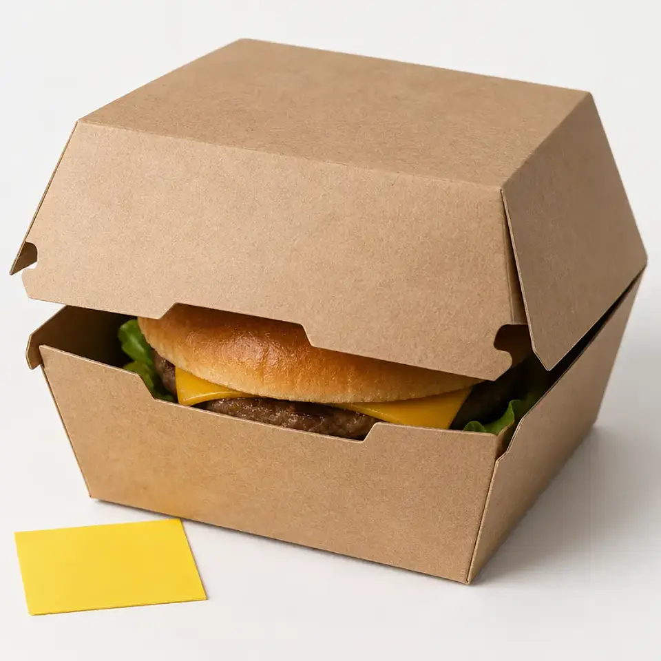 Caja para hamburguesa kraft mediana 1