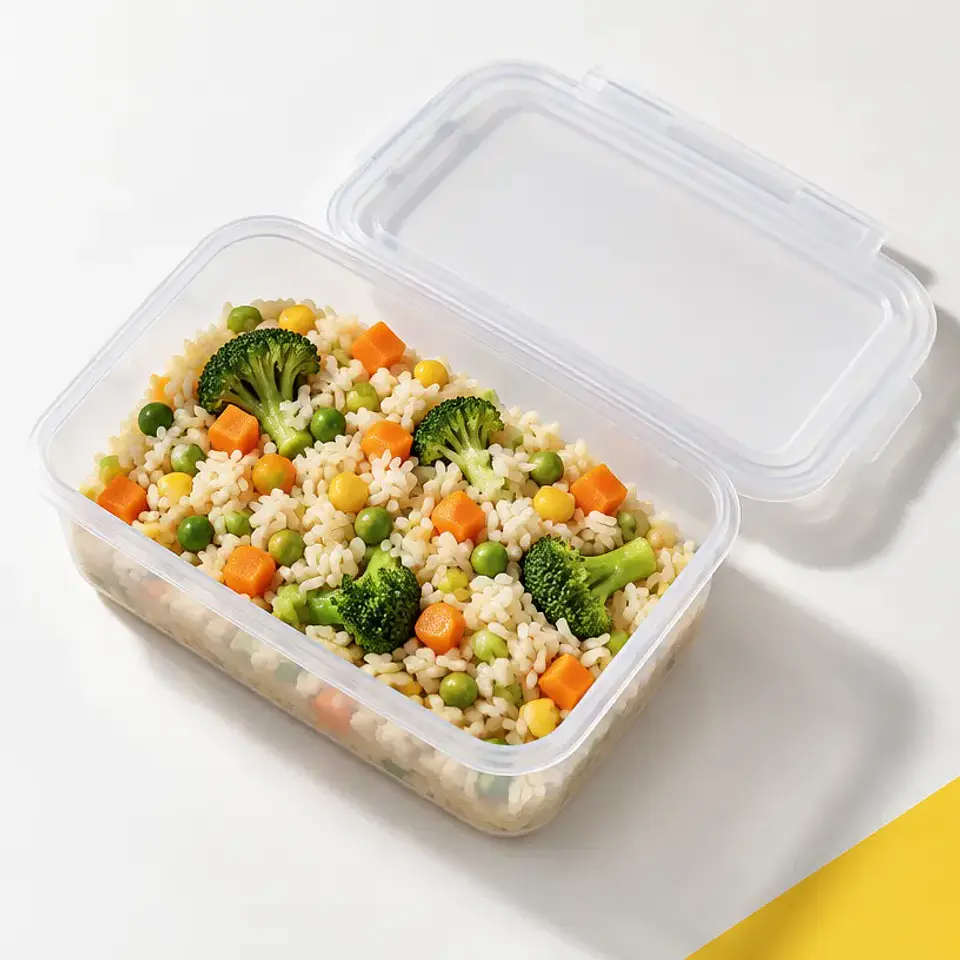 Contenedor rectangular PP 750 ml con tapa 1