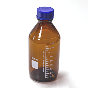 Botella Ámbar de Borosilicato con Tapa- 1 Litro