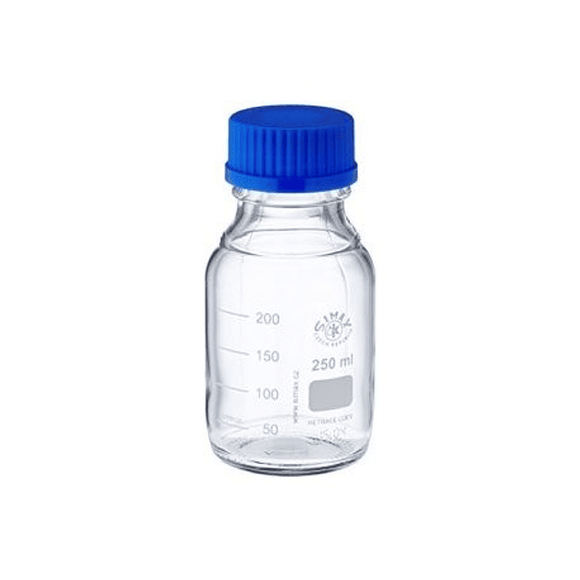 Botella hexagonal con tapa vichy azul 250 ml - Cristal - Kilner