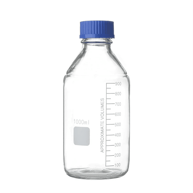 Botella Tapa Azul - Borosilicato 1lt