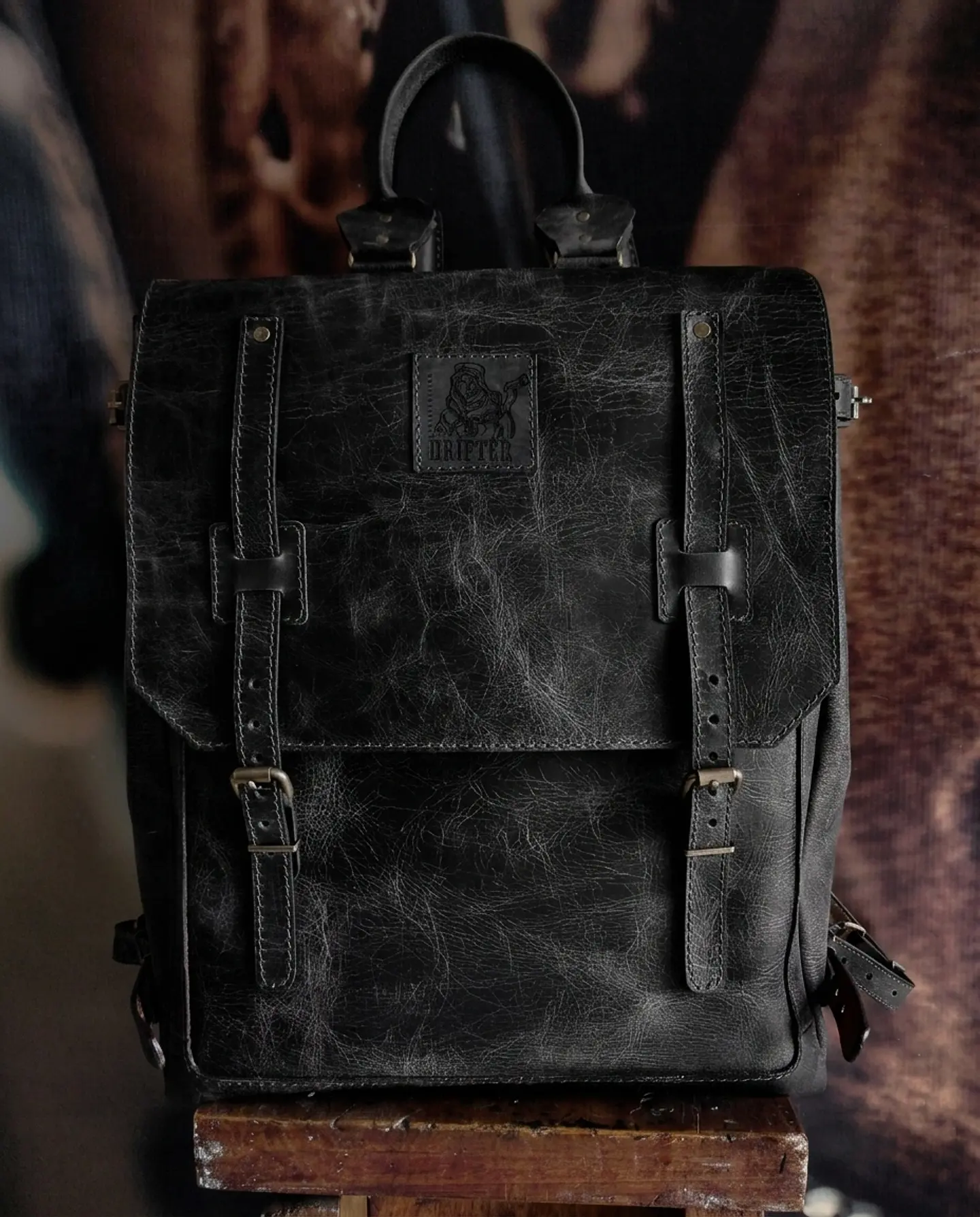 Morral en cuero Lone Gal 2