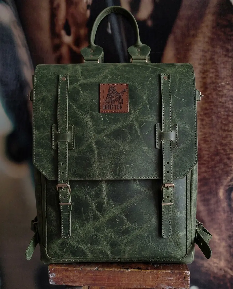 Morral en cuero Lone Gal 3