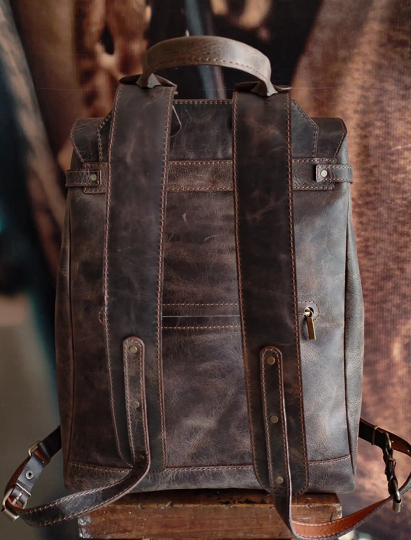 Morral en cuero Lone Gal 9