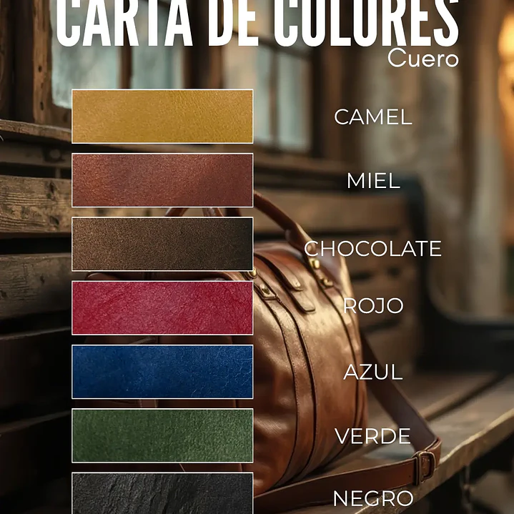 Morral en cuero tipo rolltop Valley 8