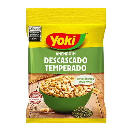 Maní descascado temperado