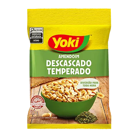 Maní descascado temperado