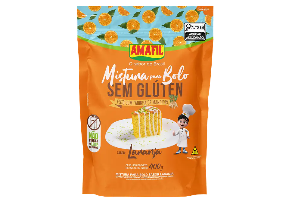 Mistura de Bolo (queque) - Sin Gluten - Sabor Naranja 1