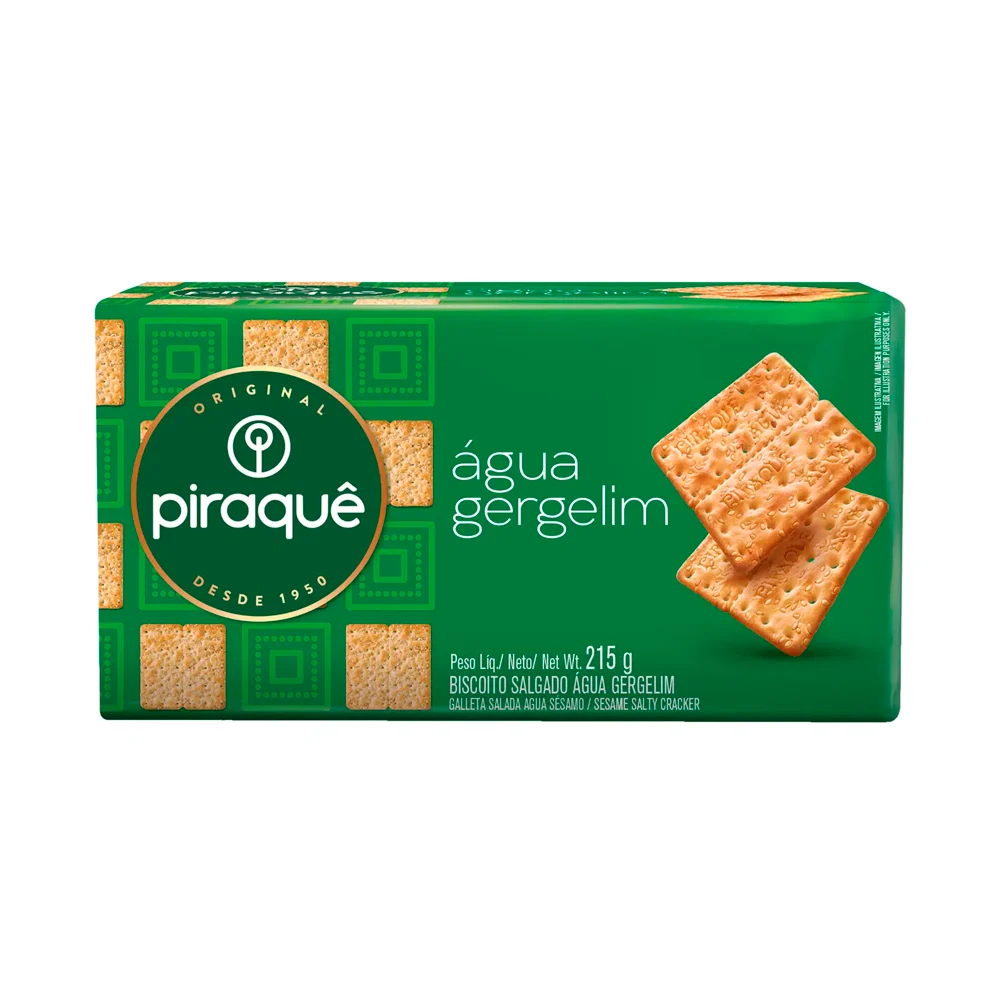 Biscoito Água e Gergelim Piraquê 215 gr