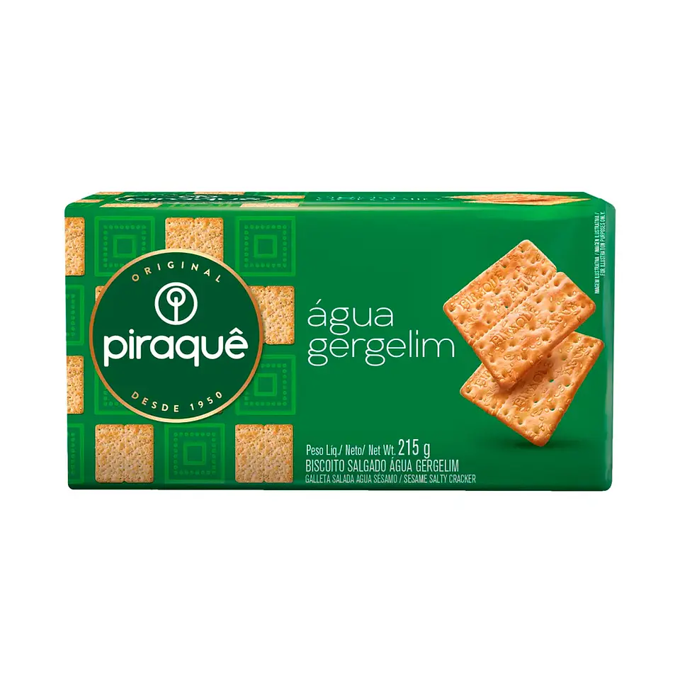 Biscoito Água e Gergelim Piraquê 215 gr 1