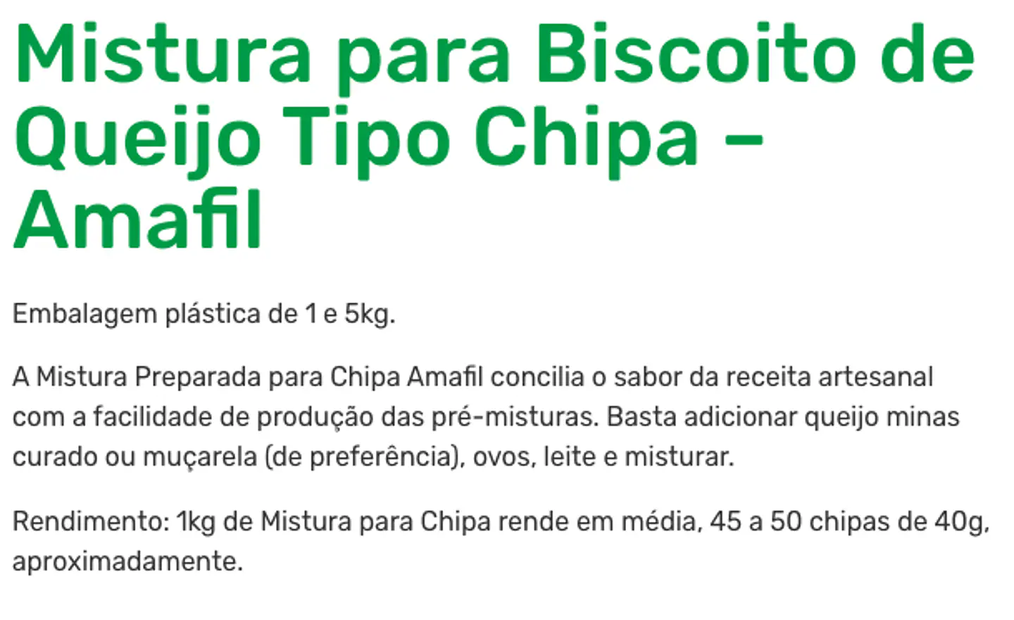 Mezcla para biscoito de queijo (tipo chipa) 2