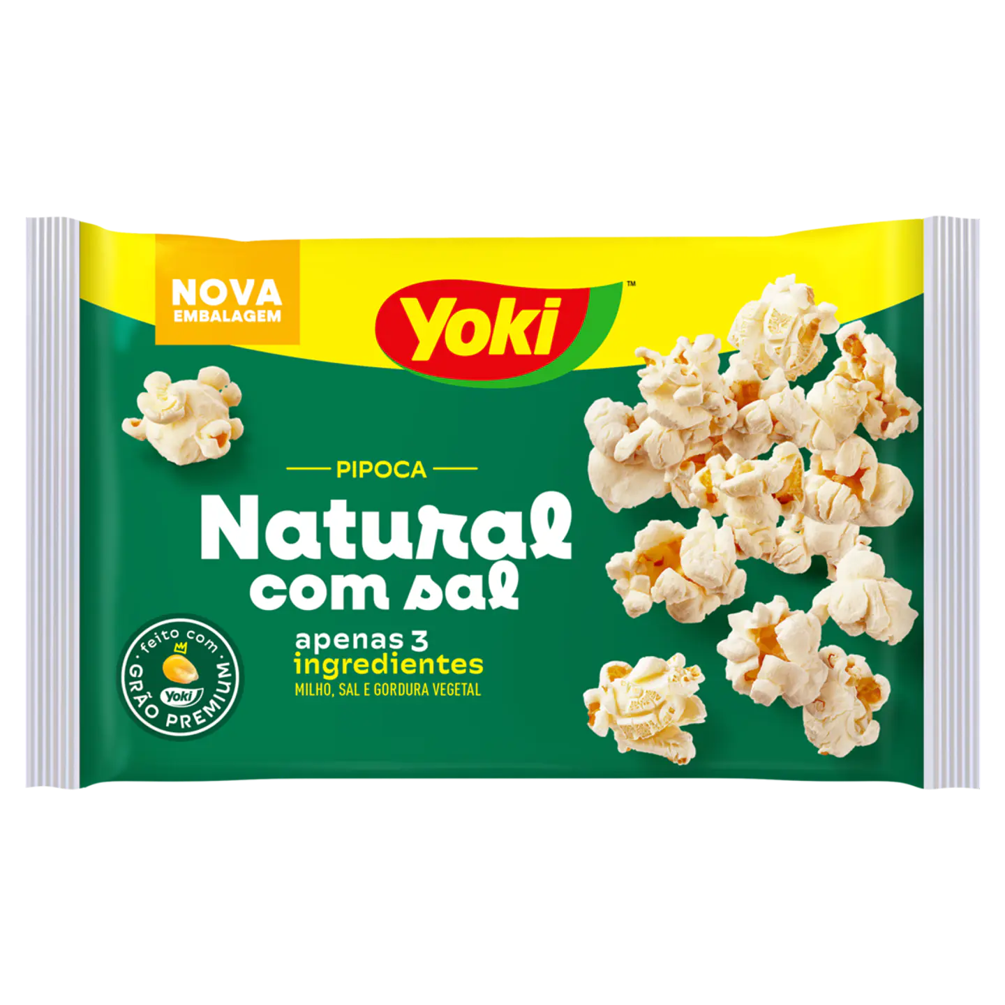 Pipoca natural com sal Yoki 1