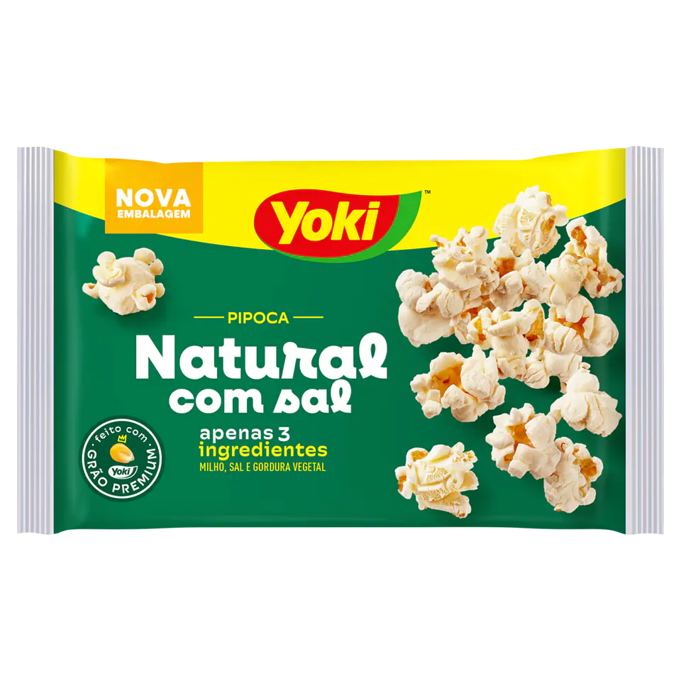 Pipoca natural com sal Yoki 1