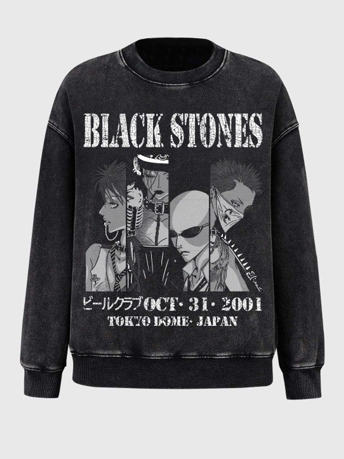 Black Stones (Chewneck Acid Wash) 1
