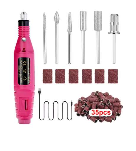 Mini torno pulidor de uñas.