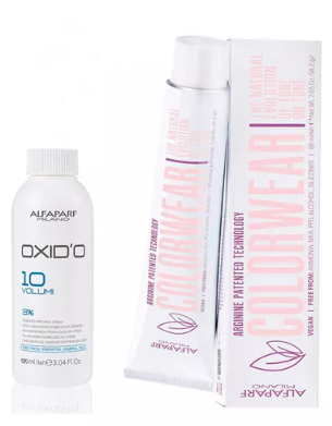 Tinte Alfaparf Color Wear sin amoniaco Color 60 ML con peroxido.