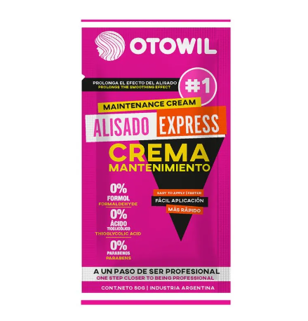 Alisado express Otowil crema de mantenimiento.