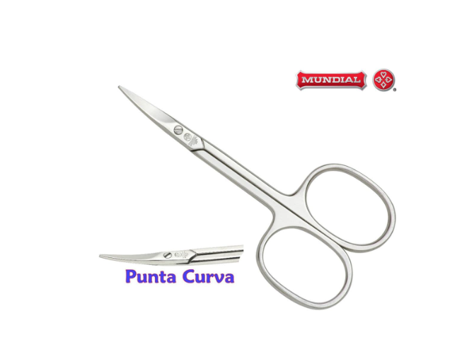 Tijera Mundial 415 3 1/2 Cutículas Curva.