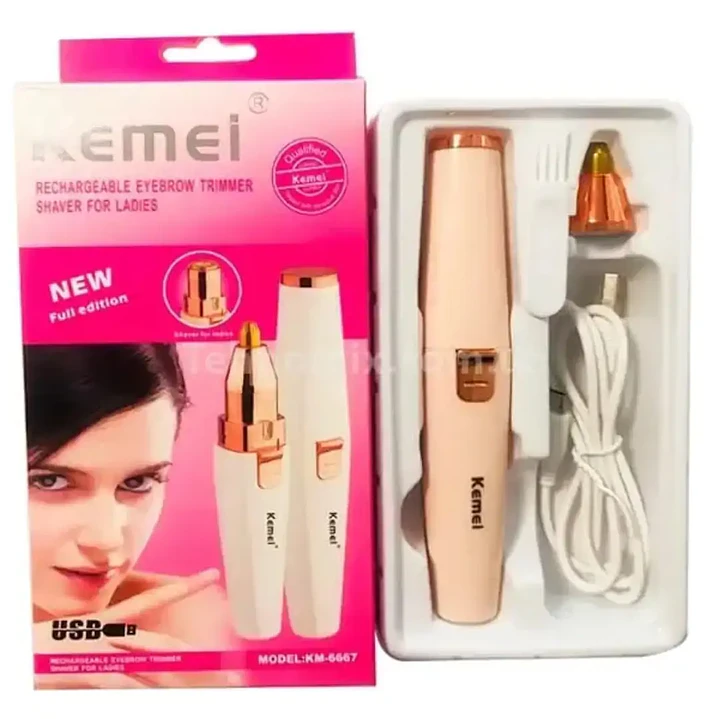 Depiladora Facial Kemei KM-6667 2 en 1 1