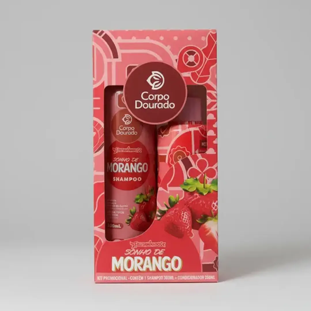 Kit Shampoo y Acondicionador Corpo Dourado Sonho de Morango 1