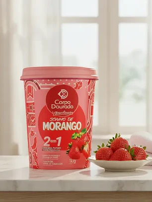 Crema Capilar Corpo Dourado Sonho de Morango 1 kg