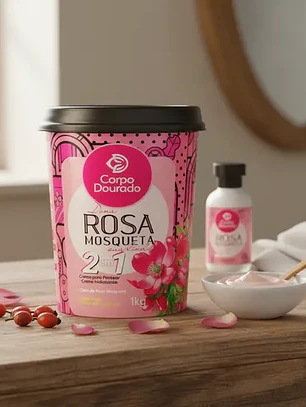 Crema Capilar Corpo Dourado Rosa Mosqueta 1 kg