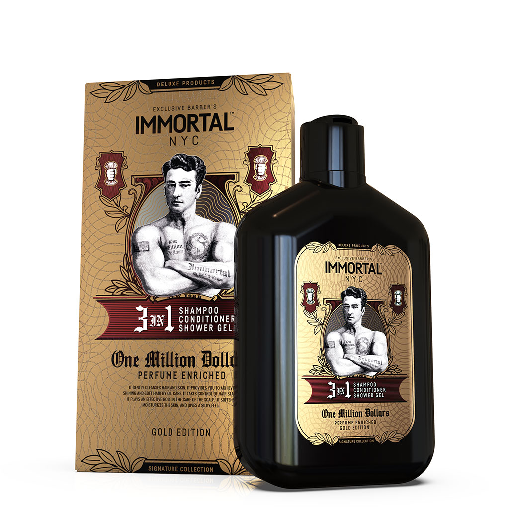 Shampoo 3 en 1 One Million Dollars Immortal NYC 500 ml